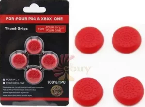 Накладки на стики геймпада Thumb grips Защитные резинки на геймпад Red Красные